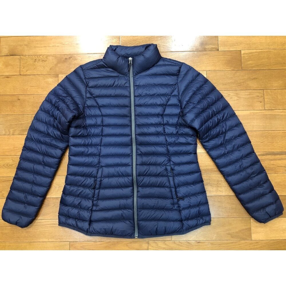 Natural Reflections Down Puffer Lightweight Blue Jacket Size M